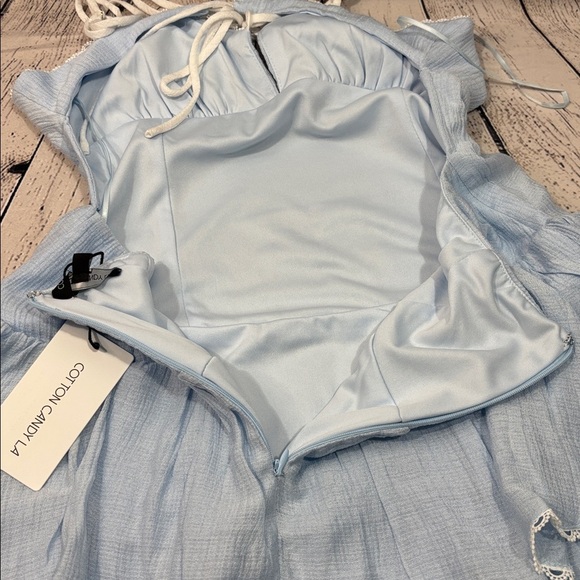 Cotton Candy Light Blue Mini Party Dress - Picture 6 of 11